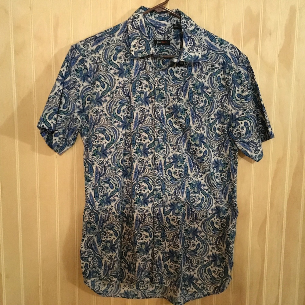 COPY - Postmarc short sleeve paisley shirt